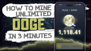 How to Mine Unlimited Doge in 3 Minutes  Fast Cloud Mining Method [upl. by Anawait]