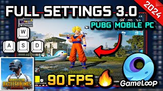 Best All Settings of FKLzz in PUBG MOBILE 30 PC Emulator Gameloop 90FPS 2024 [upl. by Hartmann30]