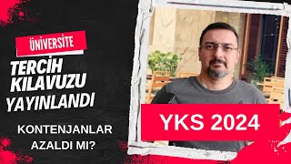 ÜNİVERSİTE TERCİH KILAVUZU YAYIMLANDI YKS 2024 KONTENJAN TERCİH VE SIRALAMALAR [upl. by Lateh]