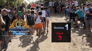 2022 XC  CIFss Prelims  15 Div 1 Boys Heat 3 70 of Course [upl. by Mariya]