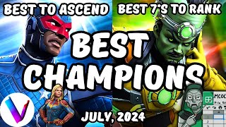 Best Champions Ranked amp Tier List  July 2024 MCoC  Vegas Tier List amp Spreadsheet  Patriot Leader [upl. by Elicec918]