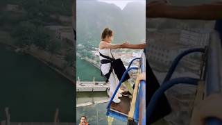 Bungee jumping with extreme sports 😊 bungee jumping 😡 jumping [upl. by Atekan521]