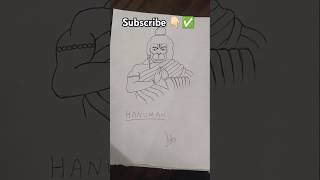 Hanuman drawing 🙏🏻trending art drawing shorts shortvideo popular viralshort [upl. by Notrab]