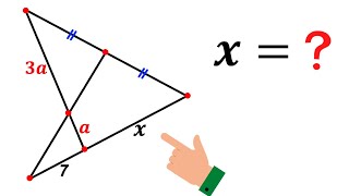 Can you find the length X  Important Geometry skills explained  Menelaus Theorem  math maths [upl. by Yelrak]