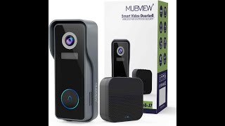 2K Smart Wireless HD Video WiFi Doorbell Camera With Chime MUBVIEW J7 [upl. by Rosse418]