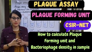 Plaque Assay  Plaque Forming Unit  PFU  Calculation of PFU  MICROBIOLOGY CSIRNET [upl. by Angel925]