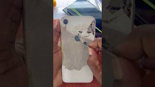 iPhone XR backside glass break😲😲￼ trending tech techjashuva shorts viralshorts [upl. by Eissirk]