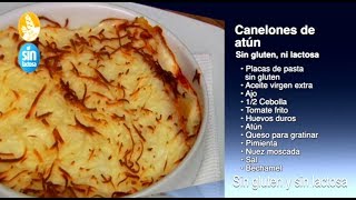 Receta de Canelones con atun sin gluten y sin lactosa como se hace [upl. by Ahsimed567]