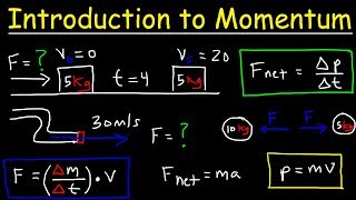 Introduction to Momentum Force Newtons Second Law Conservation of Linear Momentum Physics [upl. by Alikahs]