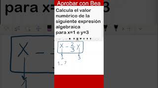 Calcula el valor numérico de la siguiente expresión algebraica algebra algebraicexpression eso [upl. by Norrahs473]