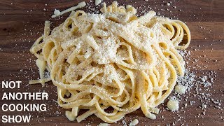 the ORIGINAL 3 ingredient FETTUCCINE ALFREDO recipe WITHOUT CREAM [upl. by Hallvard]