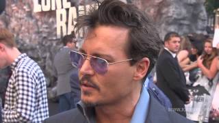 Johnny Depp attended Lone Ranger UK premiere London [upl. by Itisahc604]