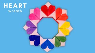 Origami Heart Wreath [upl. by Yerkovich]