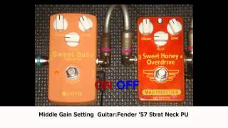 JOYO Sweet Baby Overdrive and Mad Professor Sweet Honey Overdrive Comparison [upl. by Apple]