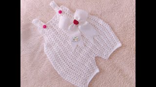 OVEROL O ROMPER A CROCHET PASO A PASO PARA BEBÈ  TEJIDO FÀCIL Y RAPIDO  2 A 5 MESES [upl. by Conway]