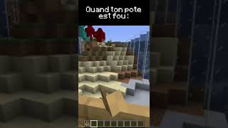 Quand ton pote deviens fou  minecraft somroti shorts [upl. by Nylehtak]