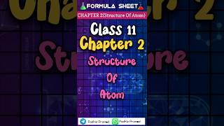 Class 11 Chemistry Formula Sheet  Chapter 2 Structure of Atoms  CBSE NCERT Shorts [upl. by Eseryt]