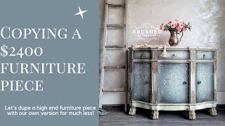 Copying a 2400 furniture piece using a distressed paint technique [upl. by Ludwog]