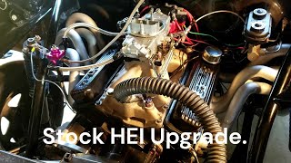 Stock Hei vs Msd Hei distributor ignition test 350 chevy vortec heads [upl. by Acinorej]