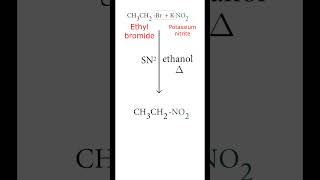 Preparation of nitroethane from ethyl bromide  Organic Nitrogen Compounds  Class 12 shorts [upl. by Alethea]