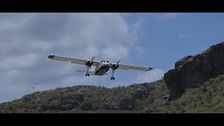 Britten Norman Islander Taking Off From St Barth [upl. by Yasdnyl]