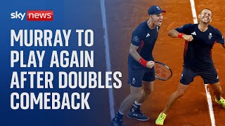 Paris 2024 Olympics Andy Murray and Dan Evans make stunning tie break comeback [upl. by Refinnaj254]