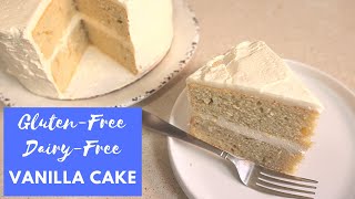 Gluten Free Dairy Free Vanilla Cake  Easy Vanilla Cake Gluten amp Dairy Free [upl. by Carlina]