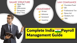 COMPLETE INDIA PAYROLL MANAGEMENT GUIDE  CTC  In Hand Salary Basic Salary PF ESI TDS [upl. by Oiramal]