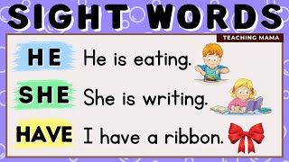 LETS READ  SIGHT WORDS SENTENCES  HE SHE HAVE  PRACTICE READING ENGLISH  TEACHING MAMA [upl. by Clayton243]