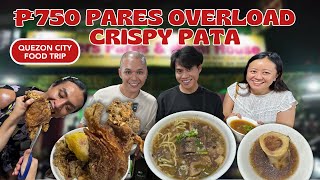 ₱750 PARES OVERLOAD WITH 1 WHOLE CRISPY PATA  Quezon City Food Trip  Chef RV [upl. by Aigneis922]