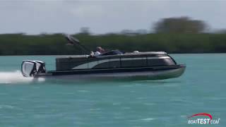 Bennington Q27w 2 x 300hp Evinrude ETEC G2 2018Test Video  By BoatTESTcom [upl. by Tedda]