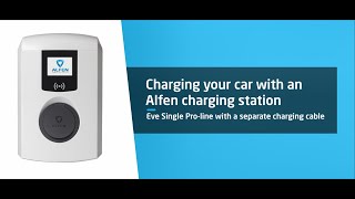 How to use an Alfen charging station type Eve Single Proline  seperate charging cable [upl. by Dorkus]