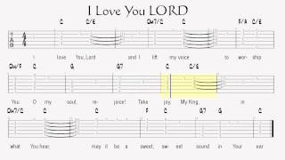 I Love You Lord Guitar Lesson with Tablature [upl. by Rimhsak]