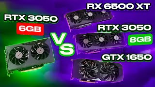 RTX 3050 6GB vs RX 6500 XT Can the new 6GB RTX 3050 compete with AMD [upl. by Surovy]