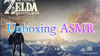 ASMR Unboxing The Legend Of Zelda Breath Of The Wild Collectors Bundle [upl. by Ecnarolf]