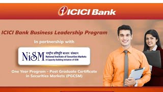 ICICI Bank Post Graduate Certificate in Securities Market  ICICI Bank Recruitment  ICICI Bank Jobs [upl. by Rednijar892]