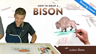 How to Draw a Bison  Keilen Corner Drawing Lesson [upl. by Arahk]