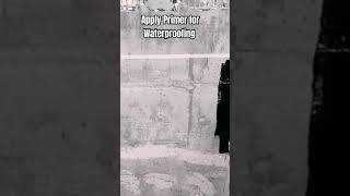 Application of Primer on concrete wall before bituminous waterproofing construction civilguruji [upl. by Enneyehs738]