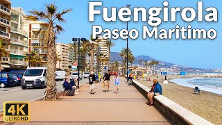 Walking Tour of Fuengirola Paseo Maritimo Spain in February 2023 4K Ultra HD 60fps [upl. by Jessi672]