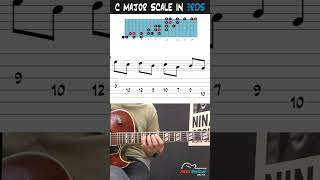 Jazz Guitar Scales  The C Major Scale In 3rd Intervals [upl. by Allie]