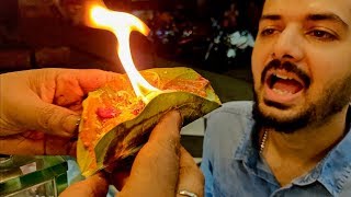 BURNING FIRE PAAN  Most Extreme Betel Leaf Mouth Freshener  Indian Street Food [upl. by Idonna]