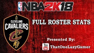 NBA 2k18 Cleveland Cavaliers Full Roster stats [upl. by Waldack]