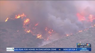 Borel Fire rages through canyon near Caliente Bodfish Road [upl. by Aifas]