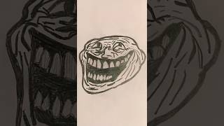 Creepy troll face artshortvideo creepy trollface artwork [upl. by Ragse]