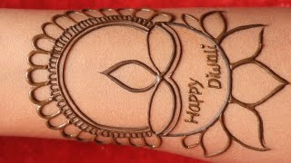 happy diwali mehndi design  deepavali special mehndi  mehendi henna mehandi [upl. by Dex]