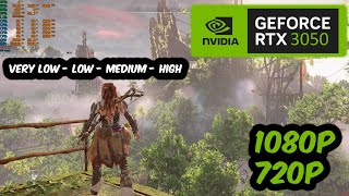 RTX 3050  Horizon Forbidden West  1080p 720p  Very Low Low Medium High  Gameplay Tested [upl. by Mcneil]