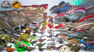 MEGA Spinosaurus VS TRex Collection Jurassic World Dinosaurs Collection Battle [upl. by Aldus]