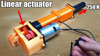 3D printed Gearbox powered Linear Actuator  High Torque [upl. by Siravat]