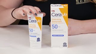 CERAVE NEW 🆕 Hydrating Face Mineral Sunscreen Lotion SPF 50 Review [upl. by Ahseiym269]