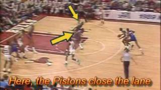 Michael Jordan vs Pistons Defense aka quotJordan Rulesquot [upl. by Adnocahs436]